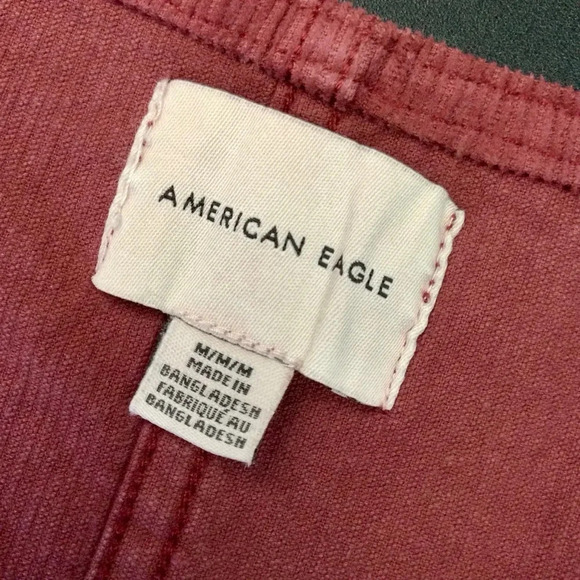 Women's American Eagle Burgundy Overall Dress Size M - Picture 6 of 10